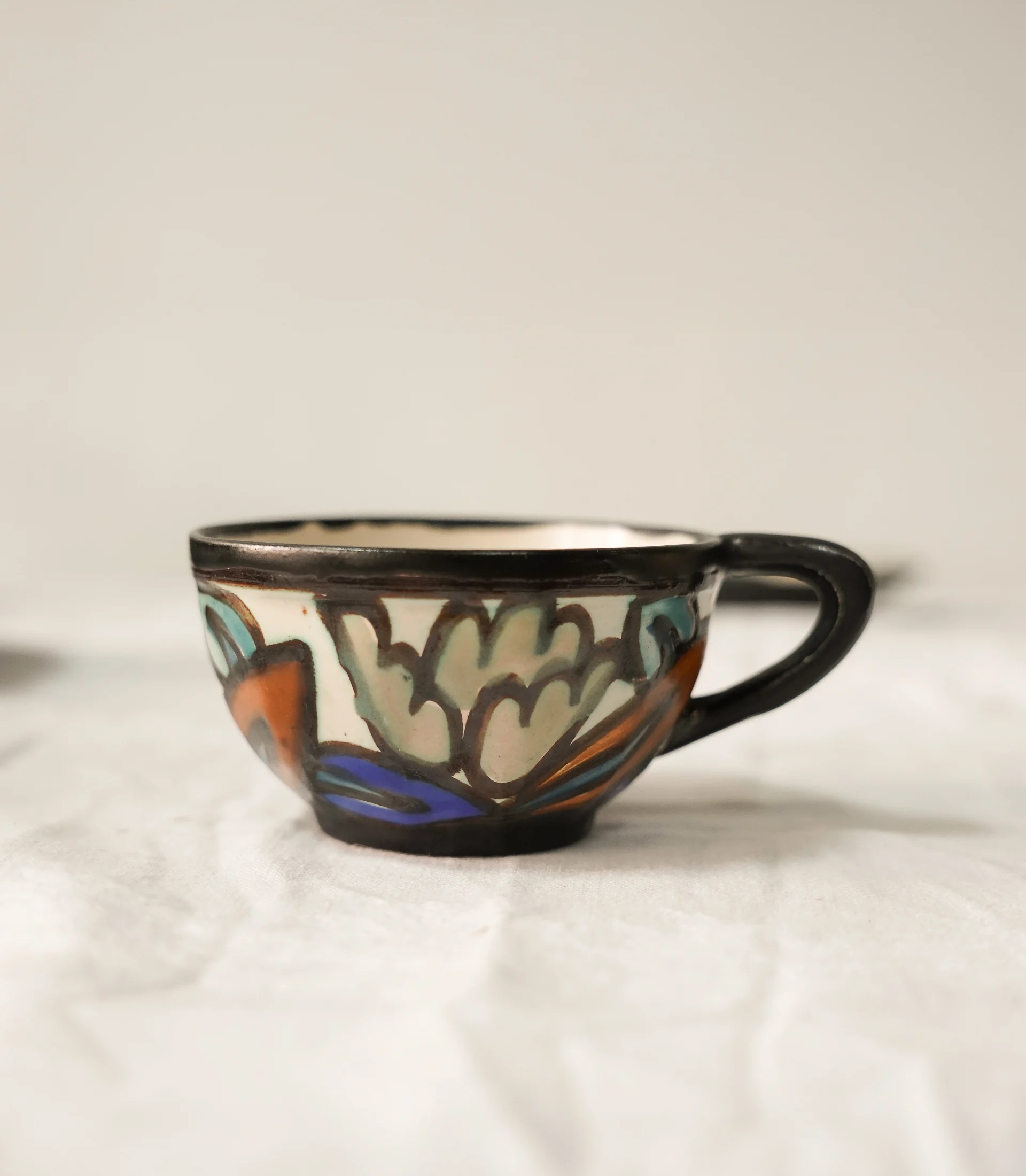 ☕ BERGEN, Belgium - Polychrome Ceramic Tea & Coffee Service - Image 7