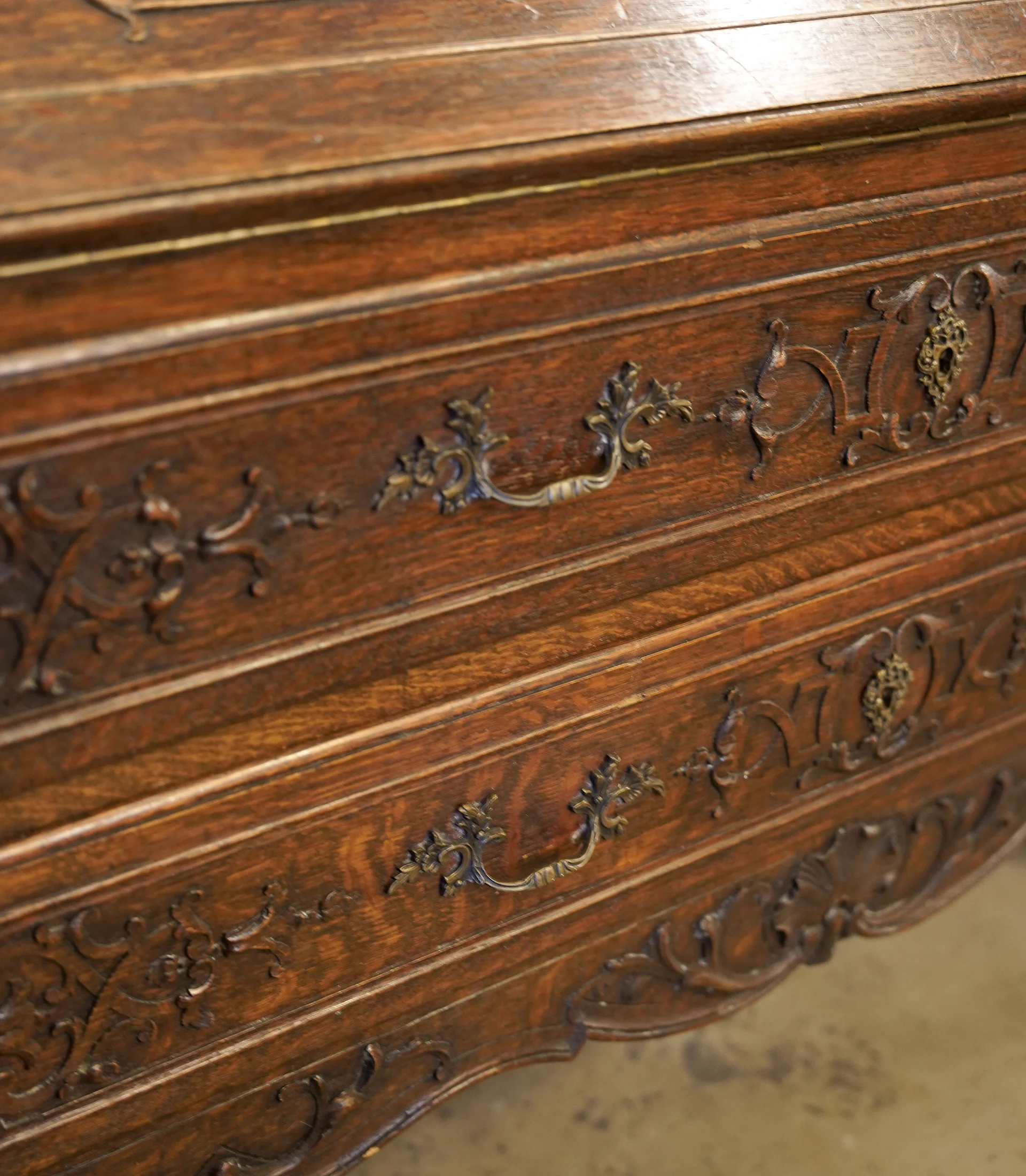 Antique Country French Régence Secretary Desk - Image 8