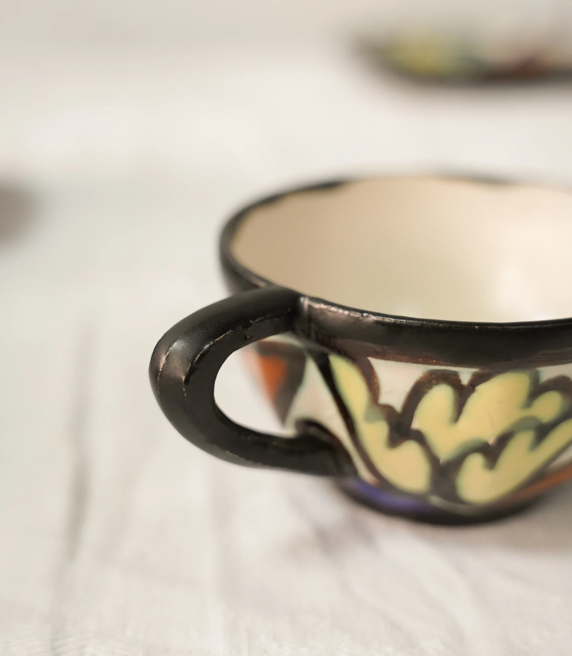 ☕ BERGEN, Belgium - Polychrome Ceramic Tea & Coffee Service - Image 8