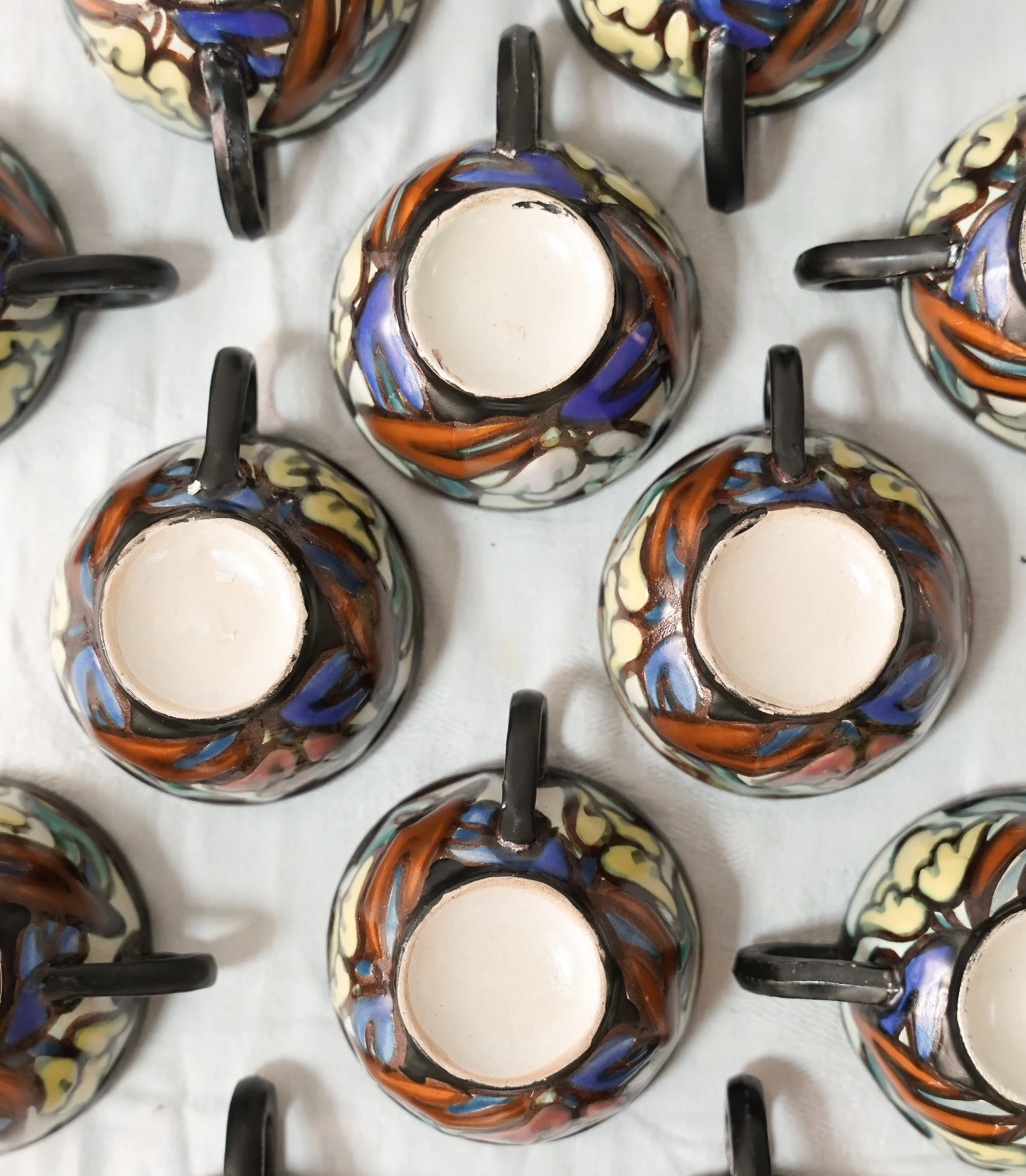 ☕ BERGEN, Belgium - Polychrome Ceramic Tea & Coffee Service - Image 10