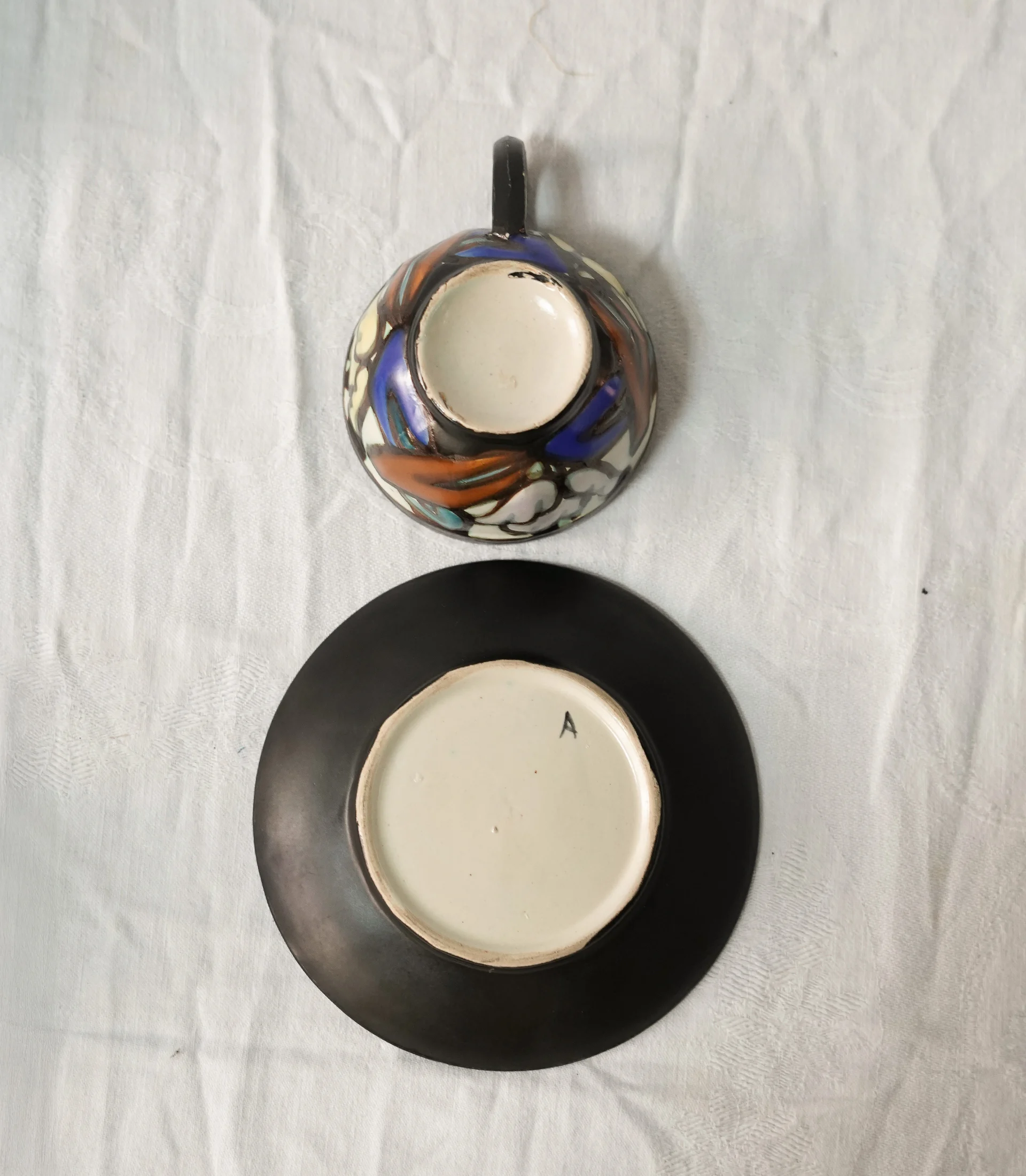 ☕ BERGEN, Belgium - Polychrome Ceramic Tea & Coffee Service - Image 12