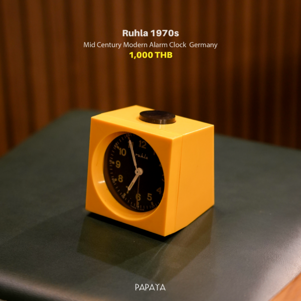 Ruhla 1970s Mid Century Modern Alarm Clock Germany