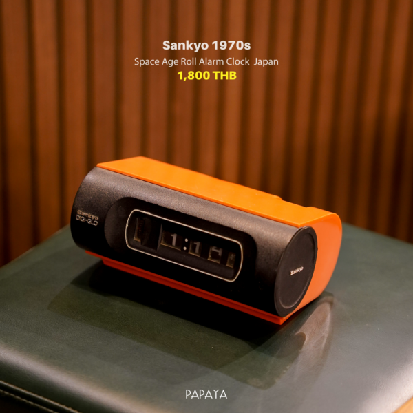Sankyo 1970s Space Age Roll Alarm Clock Japan