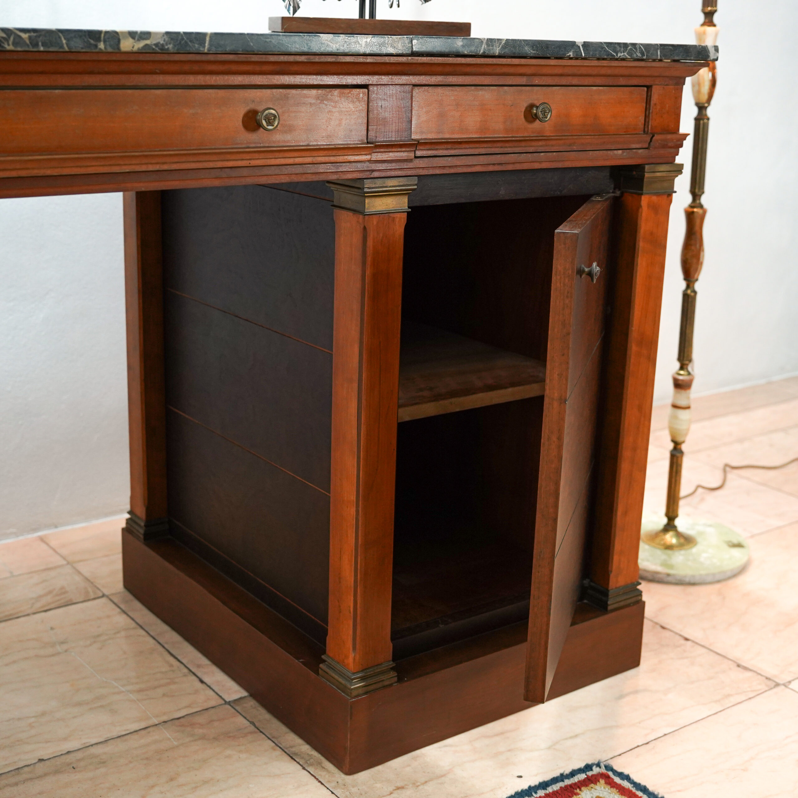 Vintage Marble-Top Jewelry Display Desk - Image 7