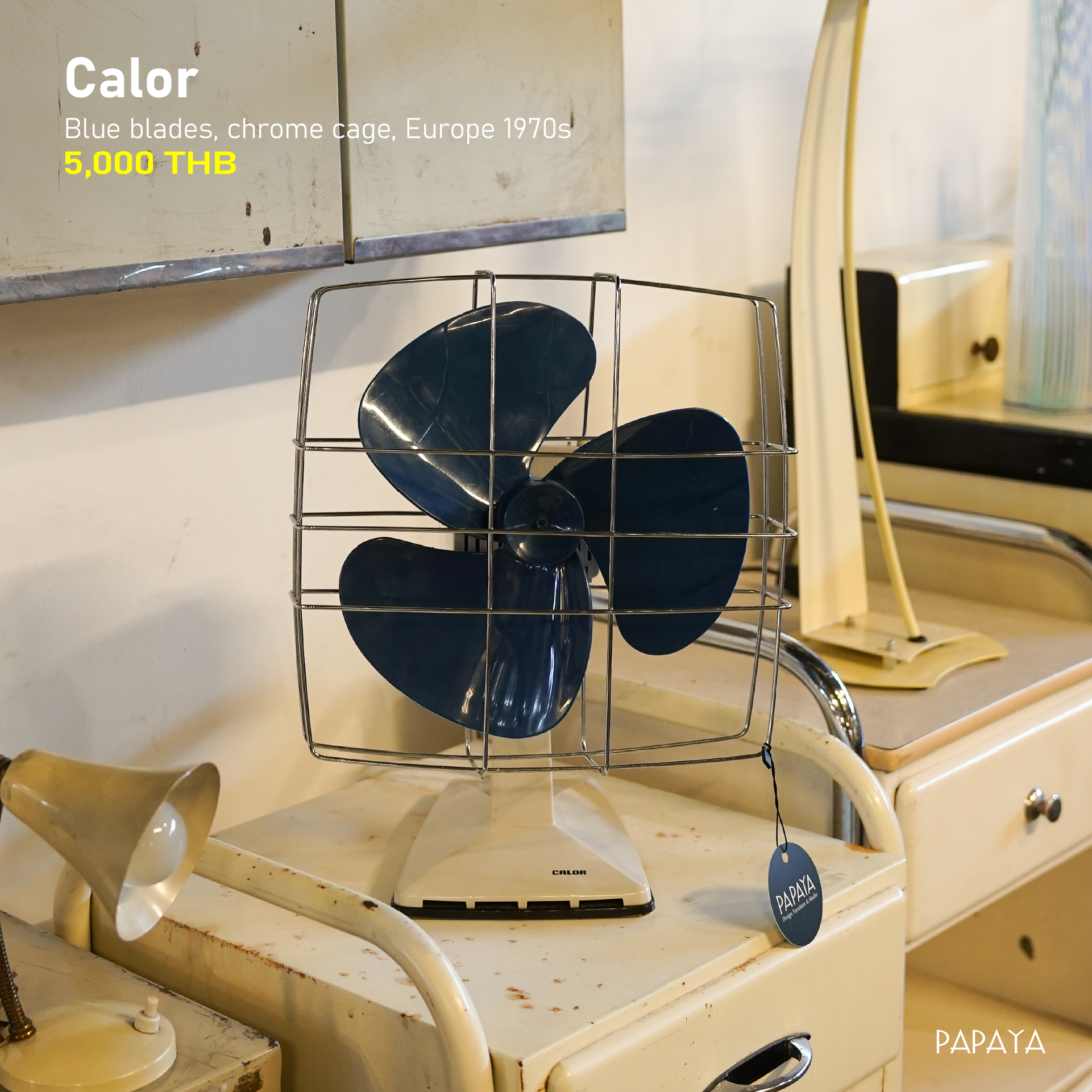 Calor Blue blades, chrome cage, Europe 1970s