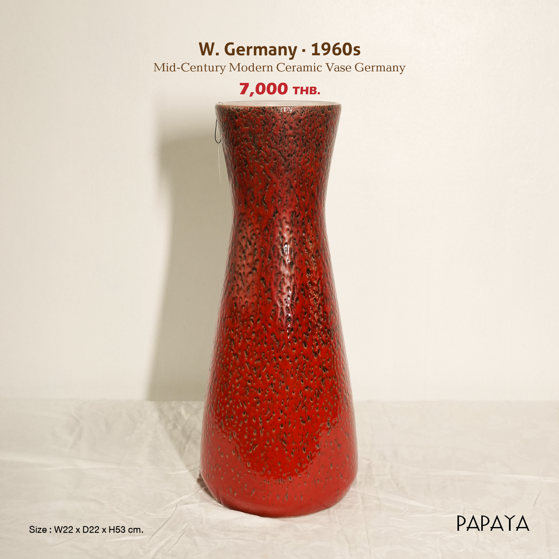 W. Germany - 1960s Mid-Century Modern Ceramic Vase Germany