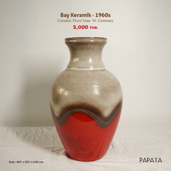 Bay Keramik - 1960s Ceramic Floor Vase W. Germany