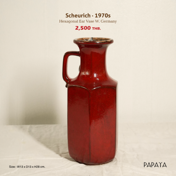 Scheurich - 1970s Hexagonal Ear Vase W. Germany