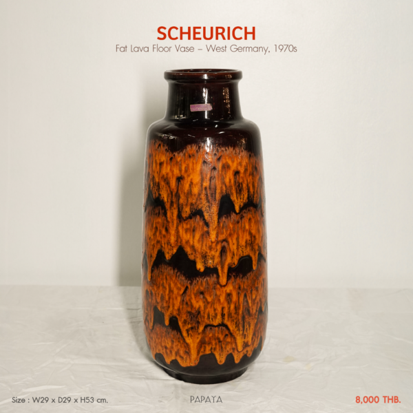 SCHEURICH Fat Lava Floor Vase – West Germany, 1970s