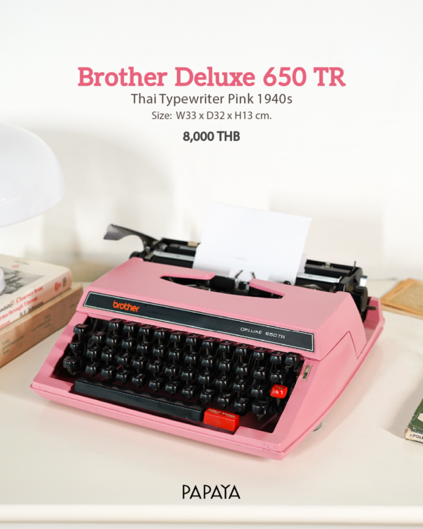 Brother Deluxe 650 TR (Thai Typewriter Pink 1940s)