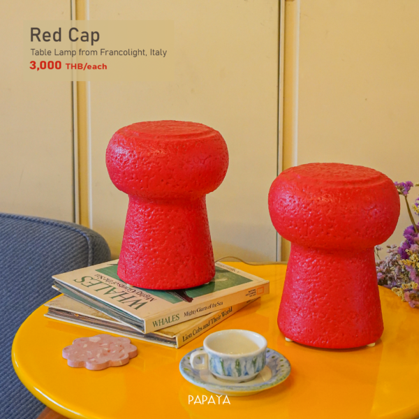 Red Cap Table Lamp from Francolight, Italy