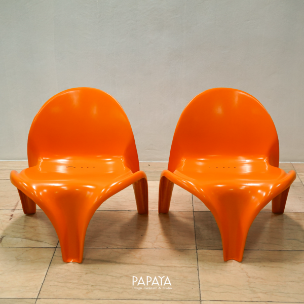Orange Space Age Chair, 1970s