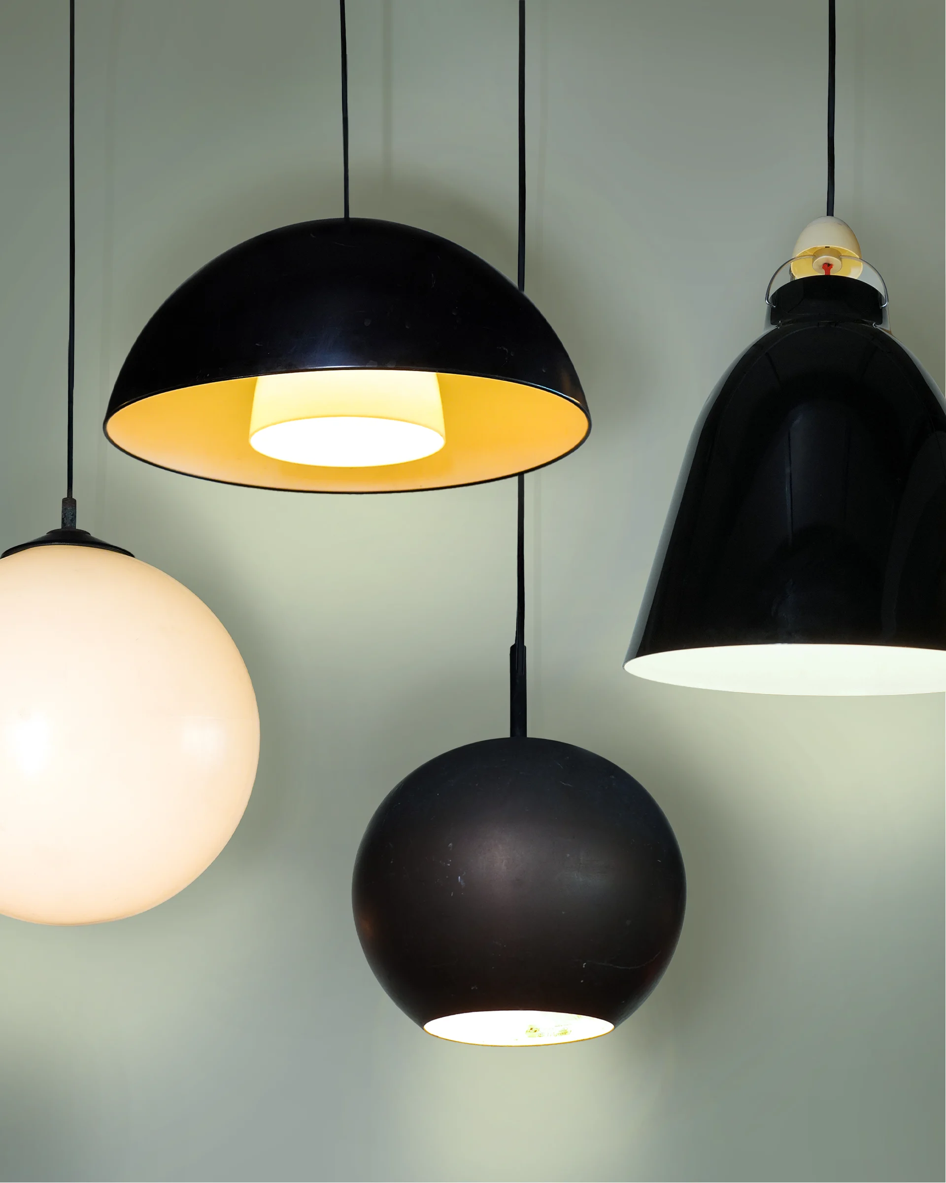 Iron Hanging Lights, Black Finish - Image 2