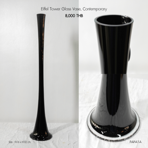 Eiffel Tower Glass Vase, Contemporary