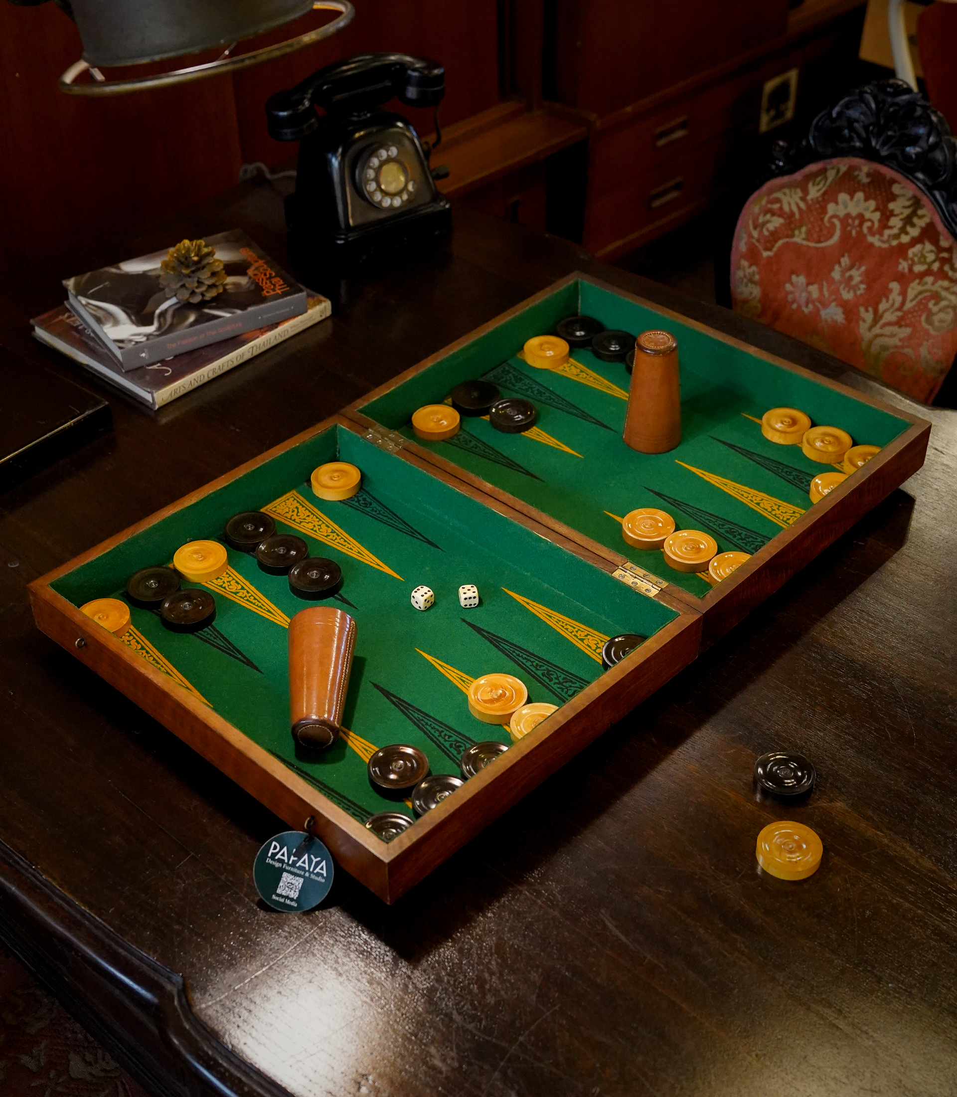 Vintage Backgammon Set Brussels, Belgium · Early 1900s - Image 2