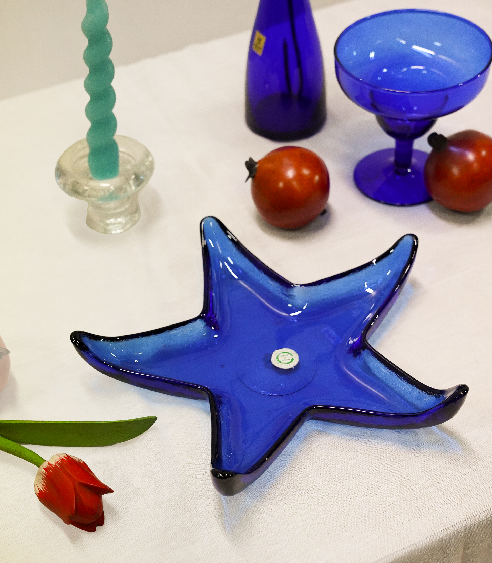 Starfish Glass Bowl Cobalt Blue - Image 2