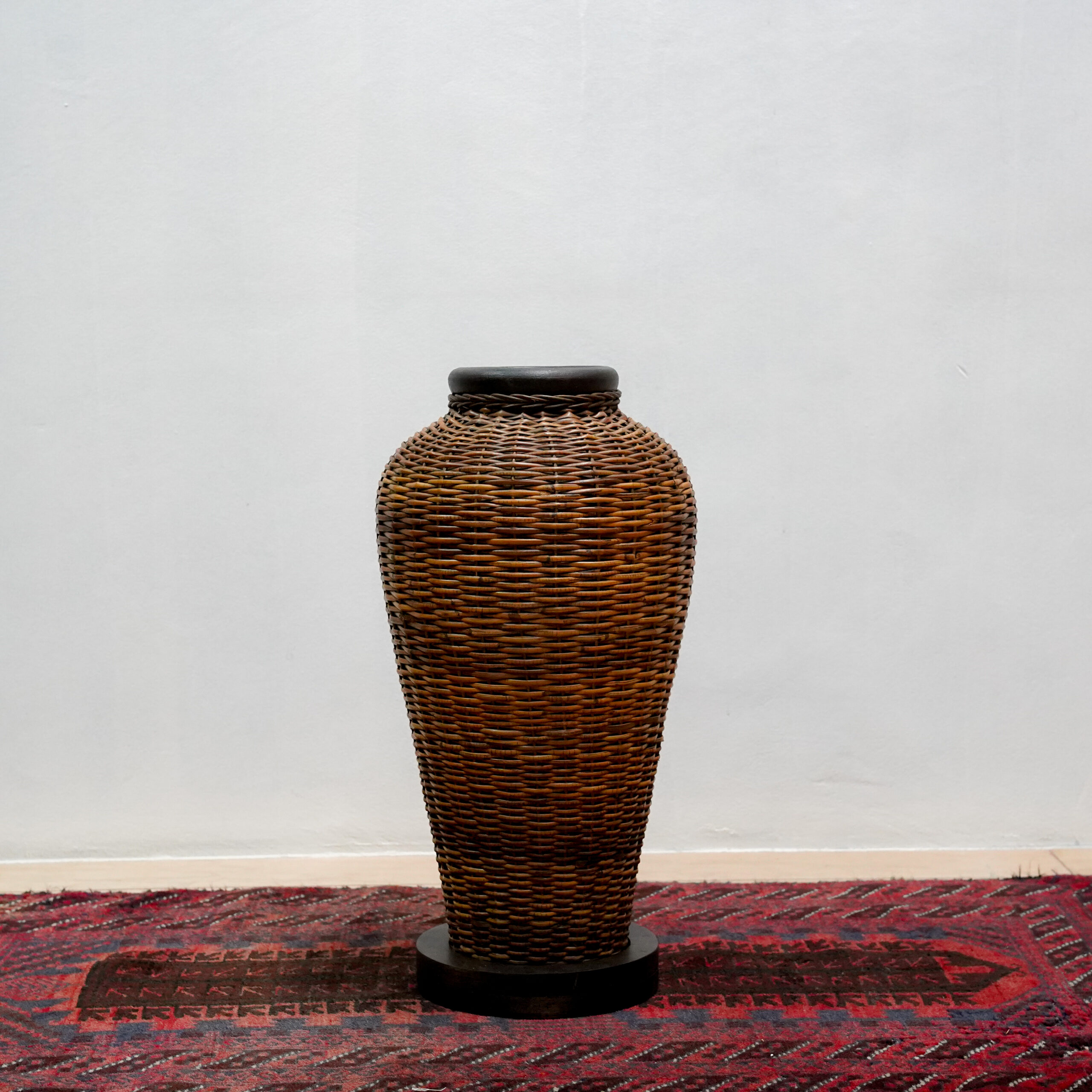 Woven Rattan Floor Vases / Tables - Image 7